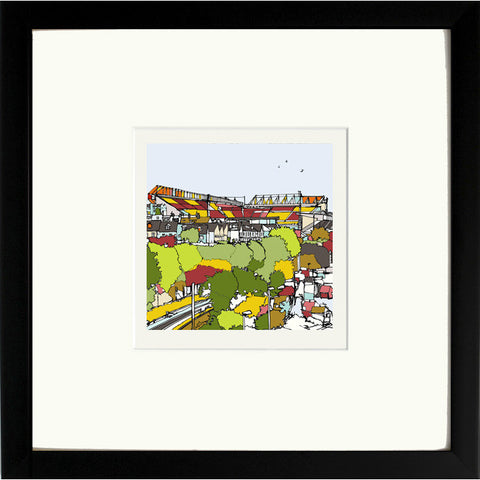 Print of Bradford City AFC Valley Parade in Black Frame image of
