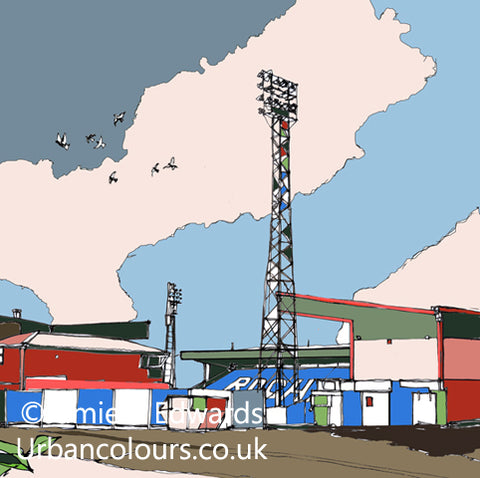 Print of The Spotland Stadium Rochdale AFC image of