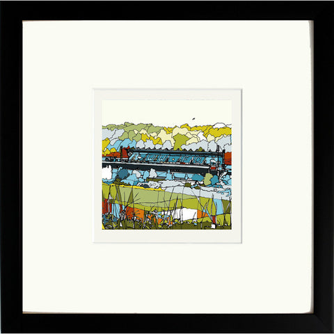 Print of Wycombe Wanderers Adams Park Ground in Black Frame image of