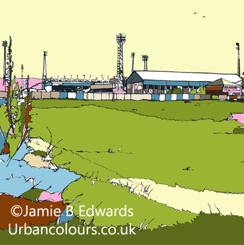 Print of Boundary Park Oldham Athletic FC image of