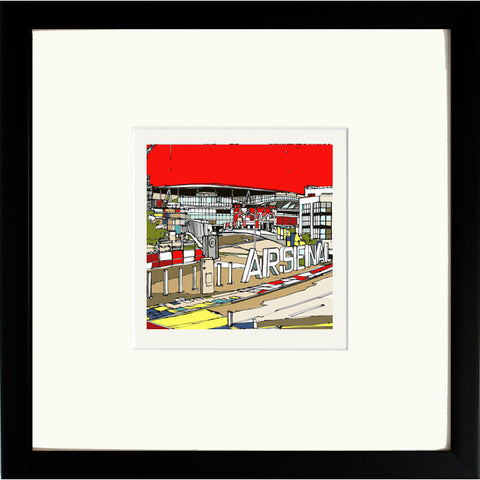 Arsenal Ashburton Grove Stadium Print Black Frame