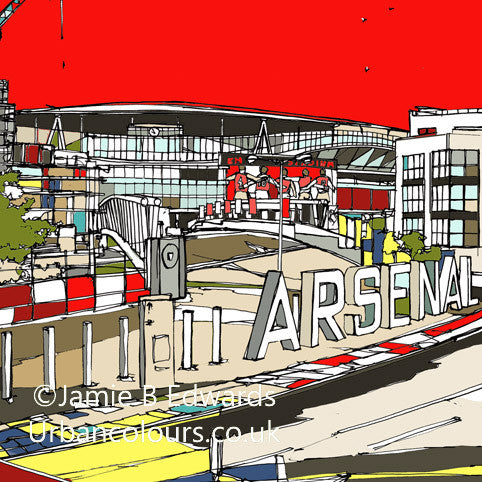 Arsenal FC's Ashburton Grove Print image of