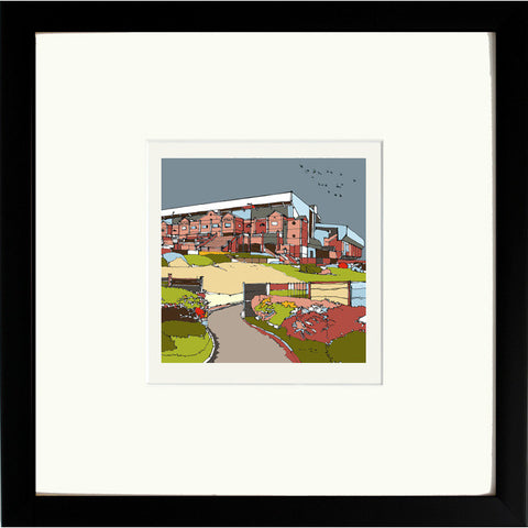 Aston Villa's Villa Park Print Framed in Black image of