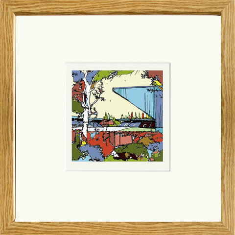 Print of Bury FC's Gigg Lane Ground in Oak Frame image of