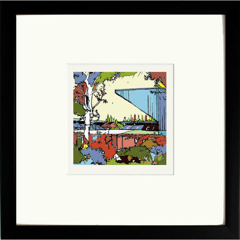 Print of Bury FC's Gigg Lane Ground in Black Frame image of