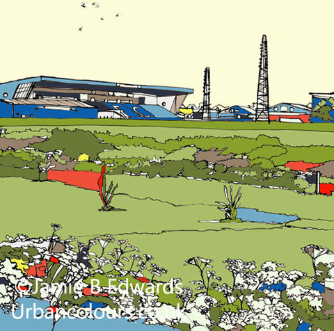 Carlisle United Print of Brunton Park, A fantastic gift for any Carlisle fan