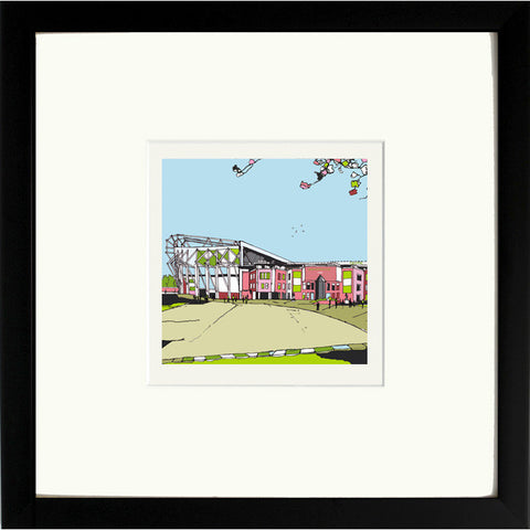Print of Glasgow Celtics Parkhead Ground Framed in Black image of