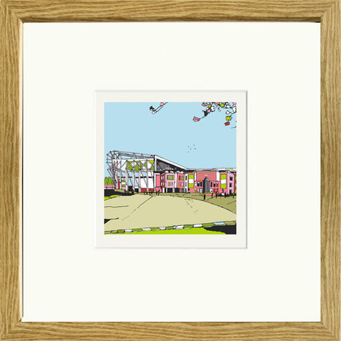 Print of Glasgow Celtics Parkhead Ground Framed in Oak image of