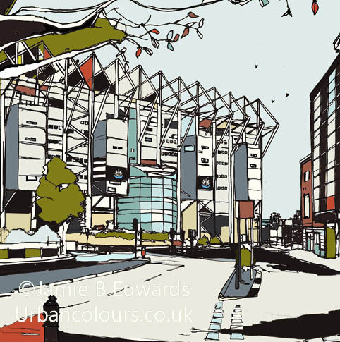 Newcastle United's St James Park Print image of