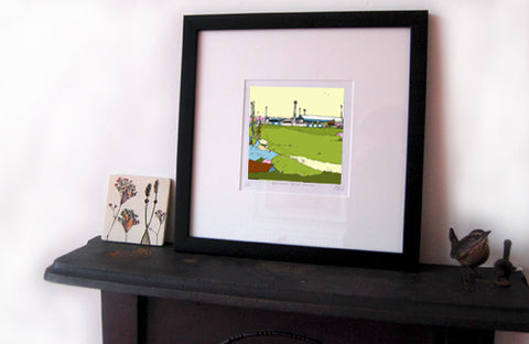 Boundary Park Print on a mantlepiece image of