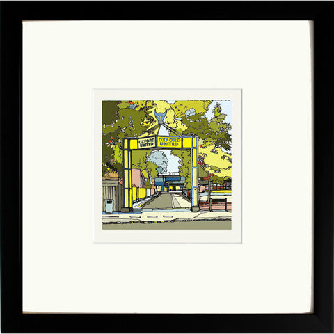 Oxford United's Manor Ground Print in Black Frame image of 