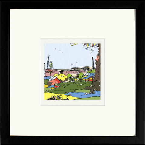 Print of Port Vale FC's Vale Park in Black Frame image of