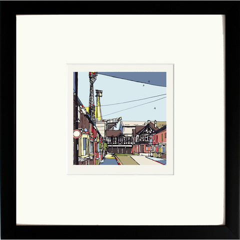 Print of Portsmouth's Fratton Park Framed in Black image of