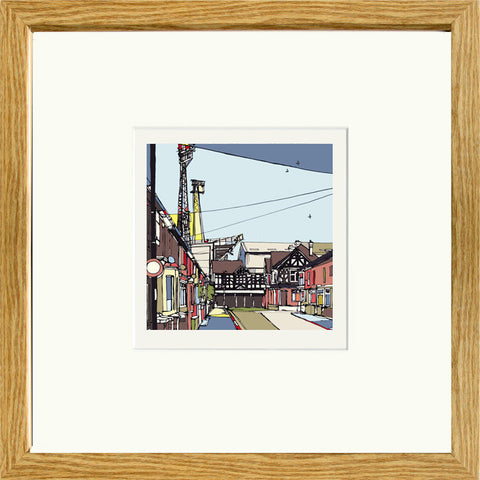 Print of Portsmouth's Fratton Park Framed in Oak image of