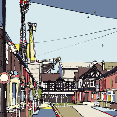 Print of Portsmouth's Fratton Park image of