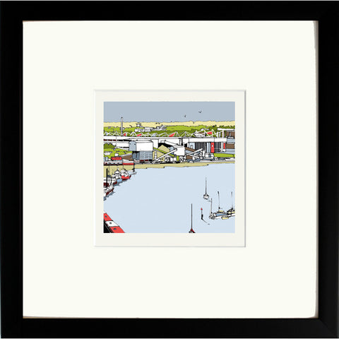 Southampton's St Mary's Stadium Print in Black Frame image of