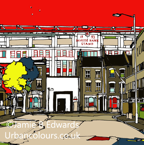 Highbury's North Bank Print | the perfect gift for every Arsenal fan